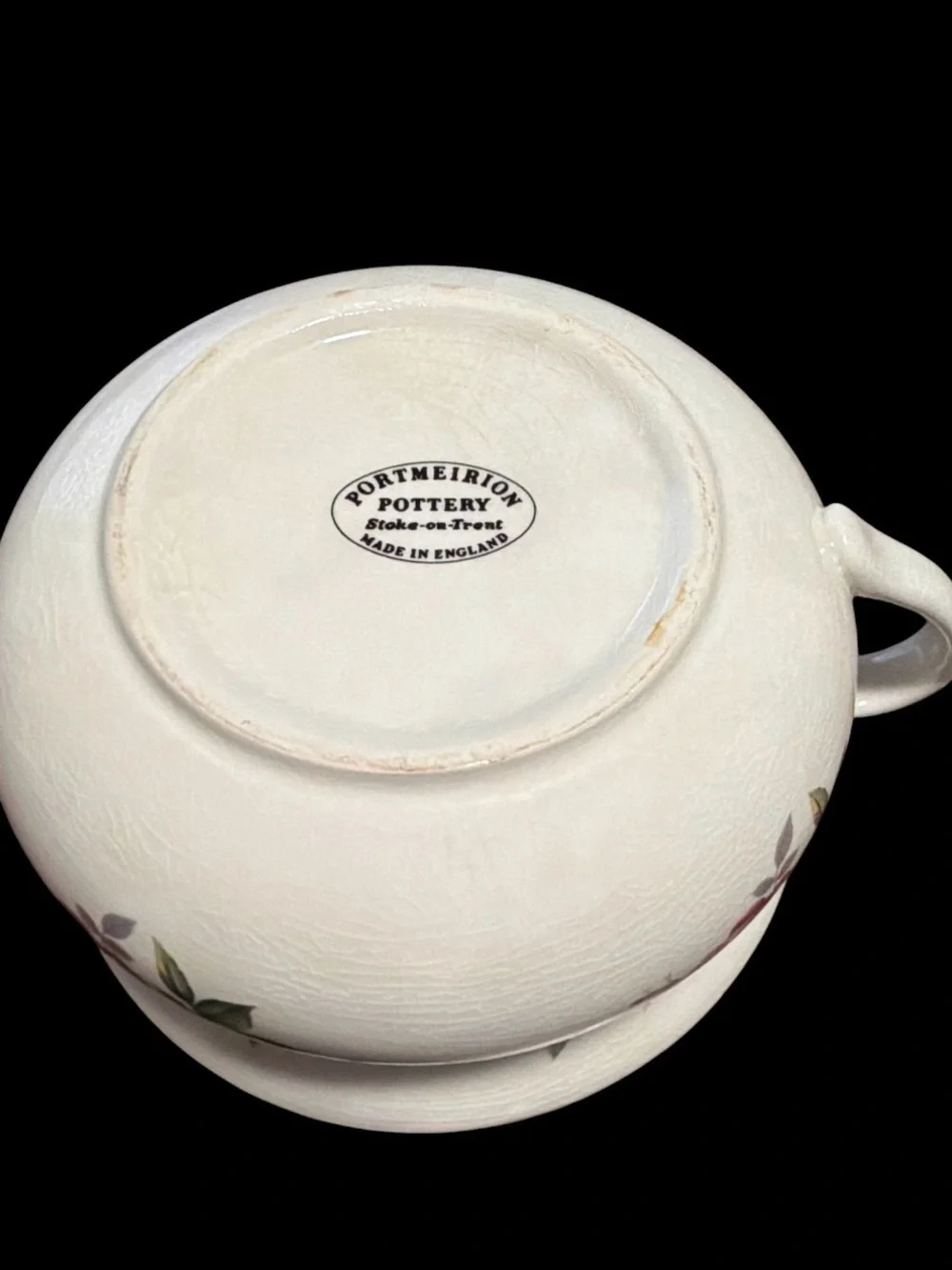 Vintage Portmeirion Botanic Garden Rose Chamber Pot Planter Cachepot